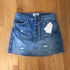 NWOT Free People Jean Skirt